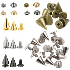 Punk Cone Spikes Screwback Studs for DIY Leather Clothing Jacket NEW