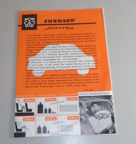 Zündapp janus 250 brochure - 250,