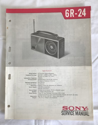Sony portable transistor - 6r-24,