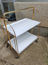 Vintage Folding brass Bar Cart
