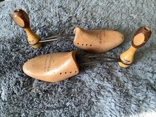 Rare Pair Vintage Adjustable Wooden Shoe Lasts Medium 2-4 Meltonian Cream Retro