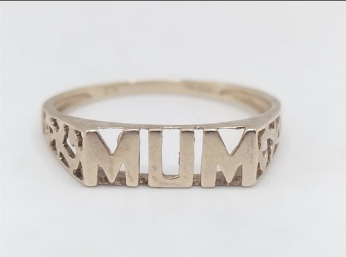 9ct yellow mum - gold, unisex