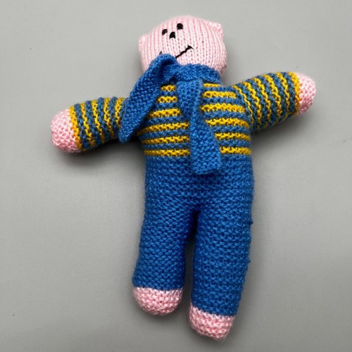 Hand knitted teddy - teddy, bear