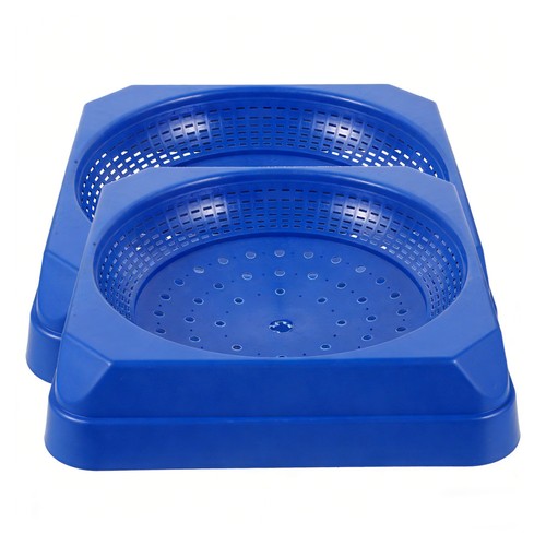 Reusable blue plastic - blue, square