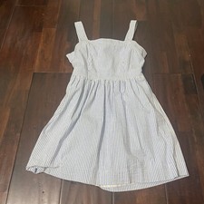 J. Crew Seersucker Apron Dress