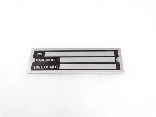 Data plate for car truck - for, hot