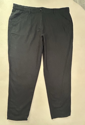 Ladies linen mix trousers - linen,