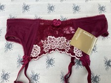 Burgundy And Cream Suspender