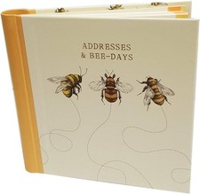 Addresses & Bee-Days' Hardback Book - Address & Birthday Organizer