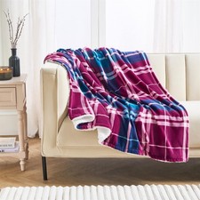 OHS Tartan Throw Sherpa Fleece