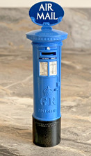 ZC399:  ROYAL MAIL AIRMAIL PILLAR BOX PEWTER MODEL 1:19
