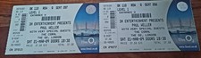 PAUL WELLER Tickets O2 21/03/09  (Unused. Still joined)  21/3/09 