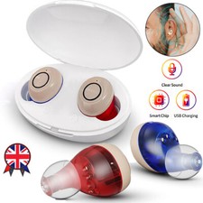 1Pair Mini In-Ear Aids Enhancer Sound Voice Amplifier Hearing Invisible Digital