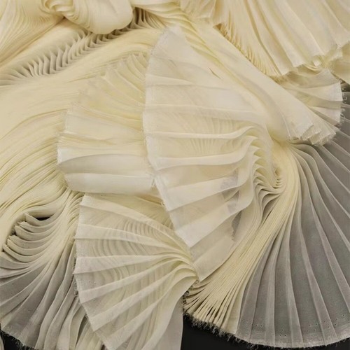 Yard pleated organza fabric - 1,