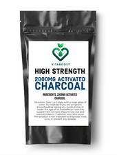 High Strength Activated charcoal  2000mg - Digestive support - Oral care - Vegan