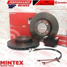 FOR PORSCHE BOXTER CAYMAN S 3.4 FRONT BRAKE DISCS PADS WIRE SENSORS 318m 986 987
