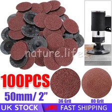 100X 2" 50mm Type R Roll Lock Quick Change Discs Die Grinder Sanding Pads