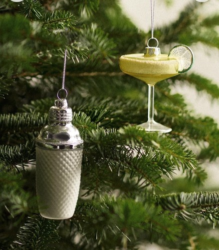 Set glass christmas tree - set,