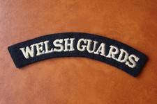 Welsh Guards Regiment embroidered cloth shoulder title badge