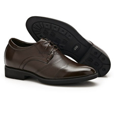 6CM/2.4IN Taller Men Height Increase Elevator Shoes Formal Lace Up Oxfords