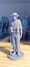 1/24 SCALE, 75mm, British Soldier 3d printed RESIN FIGURES, MODEL, UNPAINTED