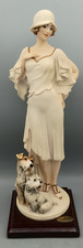 Giuseppe Armani Figurine Priscilla 0690F Woman & 2 dogs VGC 31.5cm high