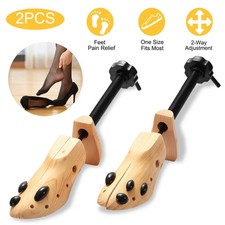 1 Pair Wooden Adjustable Shoe
