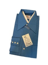 Ginelli Italy Deadstock Men’s The Romeo Bell Sleeve Shirt Dagger Collar Size Med