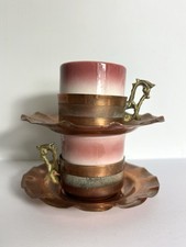 2 Vintage Copper And Ceramic