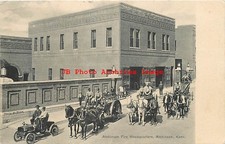 KS, Atchison, Kansas, Fire Department Station, Horse Drawn Equipment, 1909 PM