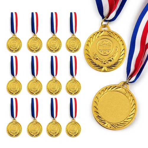 Gold medals for kids pack - gold, 12