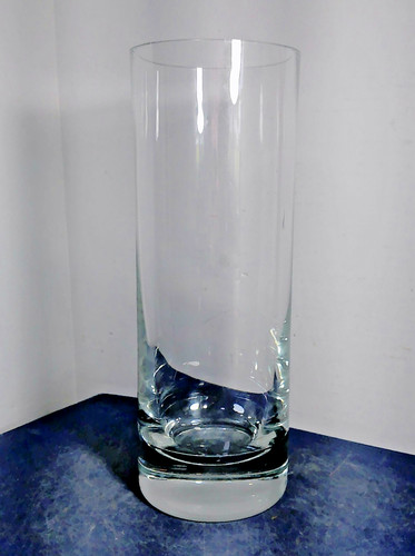 Crystal cylinder vase - cylinder, 11"