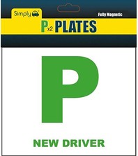 New Driver Car Fully Magnetic "P" Plates for Cars Just Passed Car Drivers 