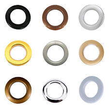 10 Curtain Eyelet Rings Clip Grommet Blinds Drapery Self Sealing 42mm Round Ring