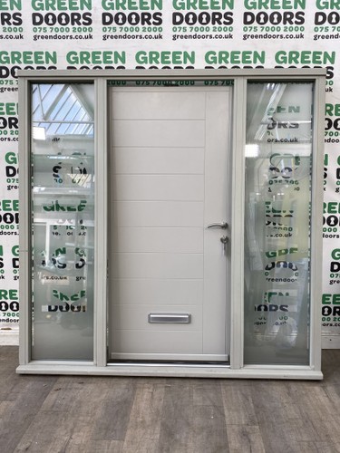 Front door with sidelights - door,