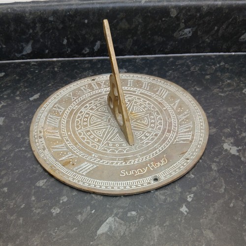 Brass sunny hours sundial 7 - brass, 'sunny