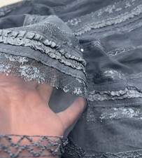 Slate Blue Sequin Ruffle