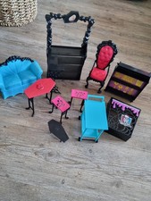Monster High Furniture Bundle Chair Sofa Table Bar Trolley Set Lot