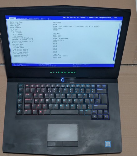 Dell alienware i7 - 15, i7-7700hk
