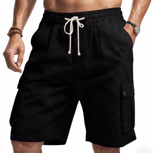Mens linen cargo shorts - cargo,