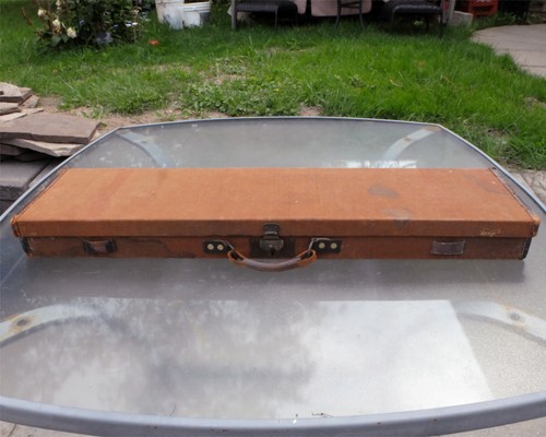 Vintage canvas hard gun - gun, case