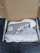 converse, chuck taylor all star, high top platform, Silver glitter