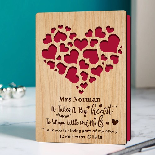 Personalised wooden thank you - wooden,