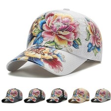 Flower Printed Baseball Cap