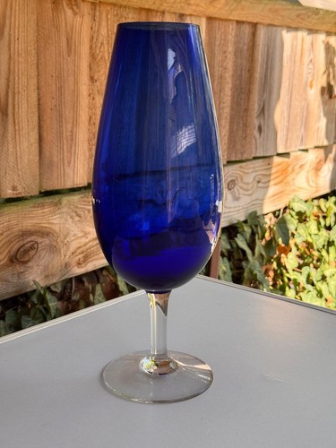 Large cobalt blue art glass - blue,