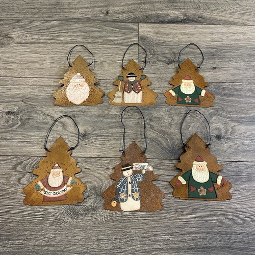 Metal santa snowman - metal,