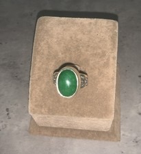 925 STERLING SILVER GREEN JADE