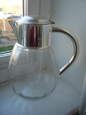 Water Filter Glass Jug with Metal Top and Spout