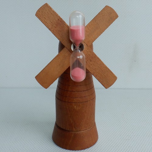 Vintage turned wooden windmill - vintage,