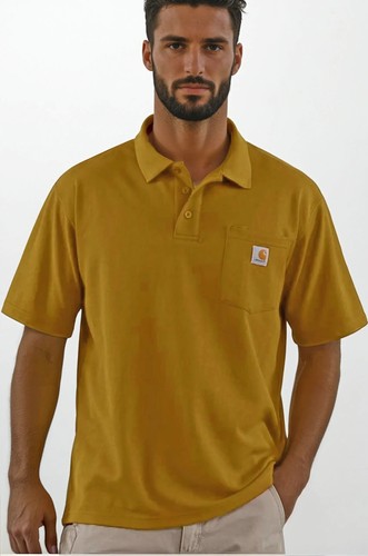 Mens pocket front polo shirt - front,